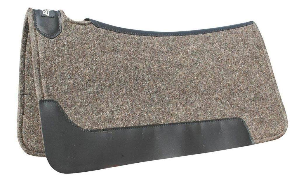 Professional's Choice Cowboy Air Ride Saddle Pad | Contoured Back Shock-Absorbing Breathable Moisture-Wicking Wool Felt Western Horse Riding Saddle Pad