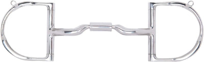 Myler 3 3/8" Comfort Snaffle Bit - Medium Dee with Hooks, Low Port - Gentle Horse 5" Bit