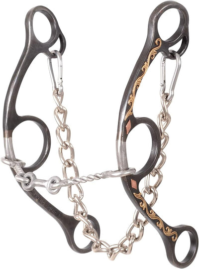 Classic Equine Barrel Bit: Long Shank, Small Twisted Wire Dogbone - Superior Control