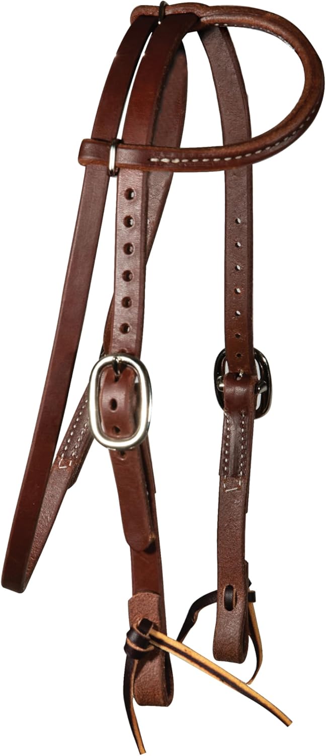 Professional's Choice Ranch Heavy Oiled 5/8” Pony One-Ear Headstall and Throatlatch