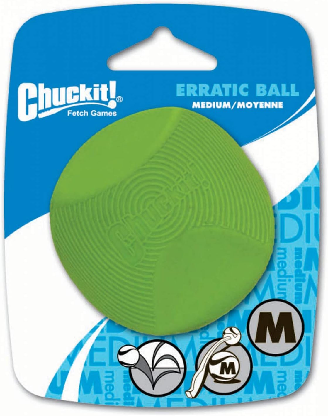 Chuckit! Erratic Ball Dog Fetch Toy, Medium (2.5 Inch) 1-Pack (Sell out)
