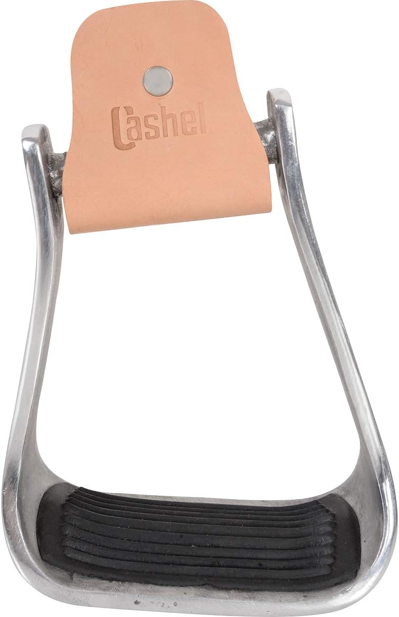 Cashel Engraved Slanted Stirrups - 2.5" Aluminum Offset Design for Knee Comfort