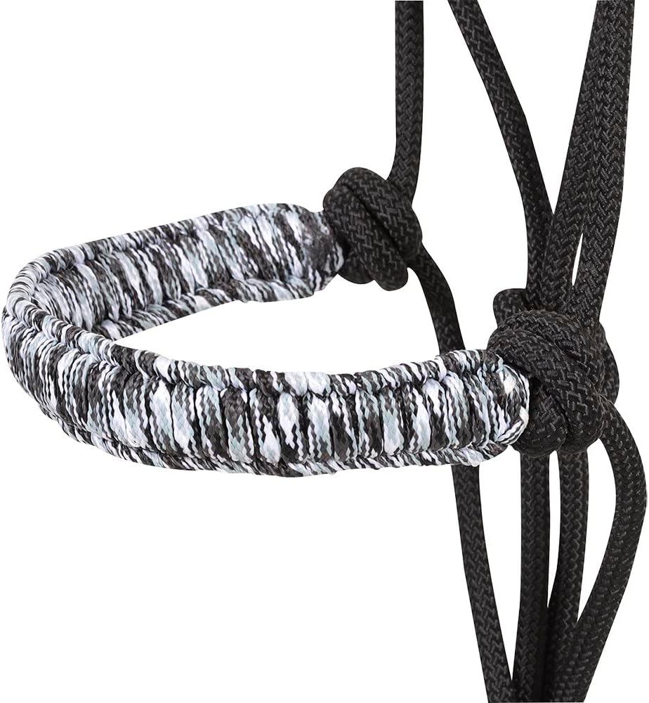 Cashel Braided Rope Horse Halter with 7.5ft Lead Rope - Durable & Comfortable