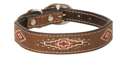 Weaver Pet Aztec Dog Collar: Stylish Leather Collar for Dogs