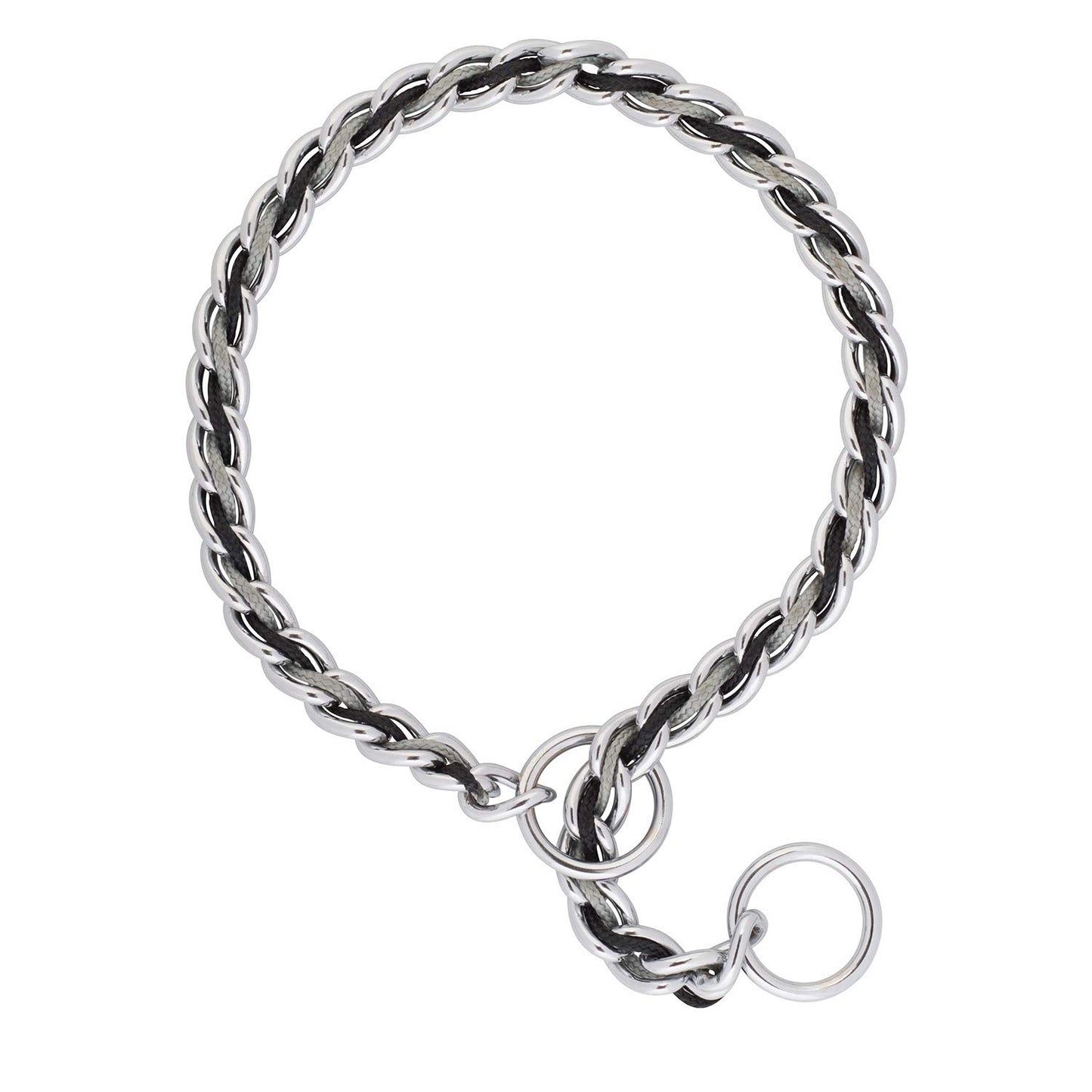 Weaver Leather Laced Chain Slip Collar - Hooves and Paws