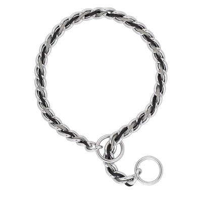 Weaver Leather Laced Chain Slip Collar - Hooves and Paws