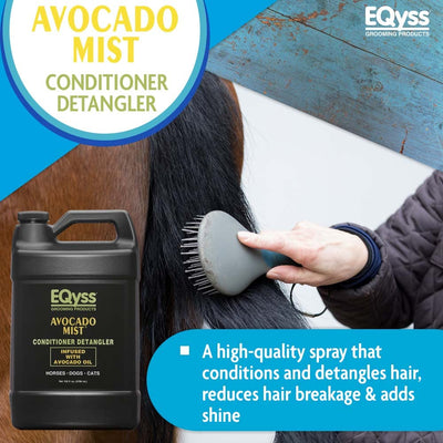 EQyss Avocado Mist Horse Detangler & Coat Conditioner: Shine, Anti-Static, Dust Repellent 32oz (Sell out)