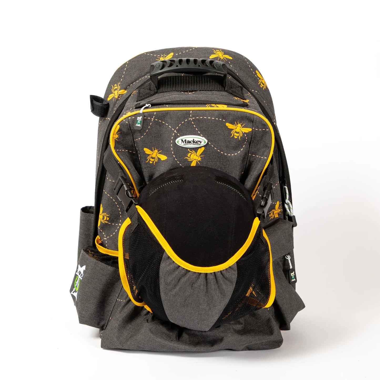Mackey, Inc. Bee Mine Equestrian Backpack - 19" x 13" Gear Bag with Helmet Sling & 19" Boot Capacity