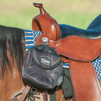 Cashel Company Snap On Saddle Bag, Saddle Lunch Bag, Easily Attaches to Saddle, Black - Hooves and Paws