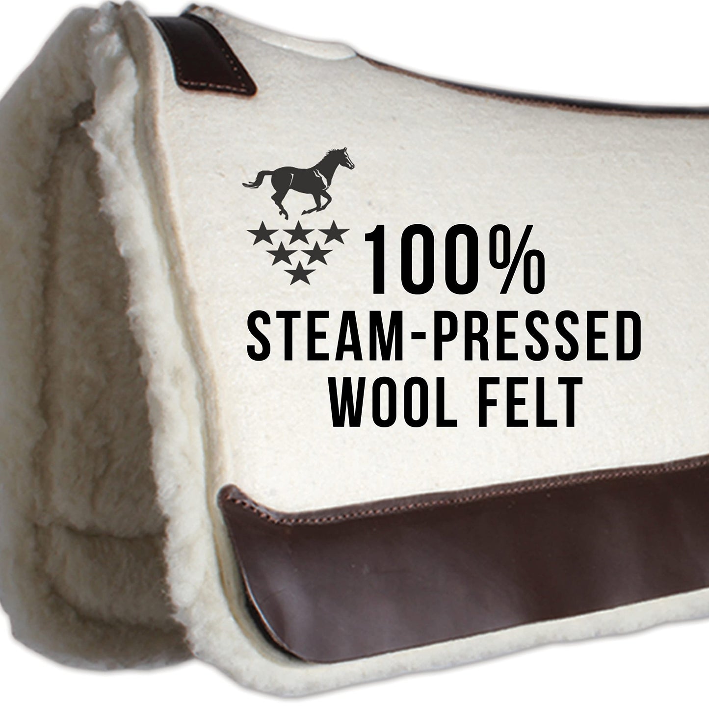 Professional's Choice 100% Wool Felt Contoured Saddle Pad - Pressure Relief & Comfort