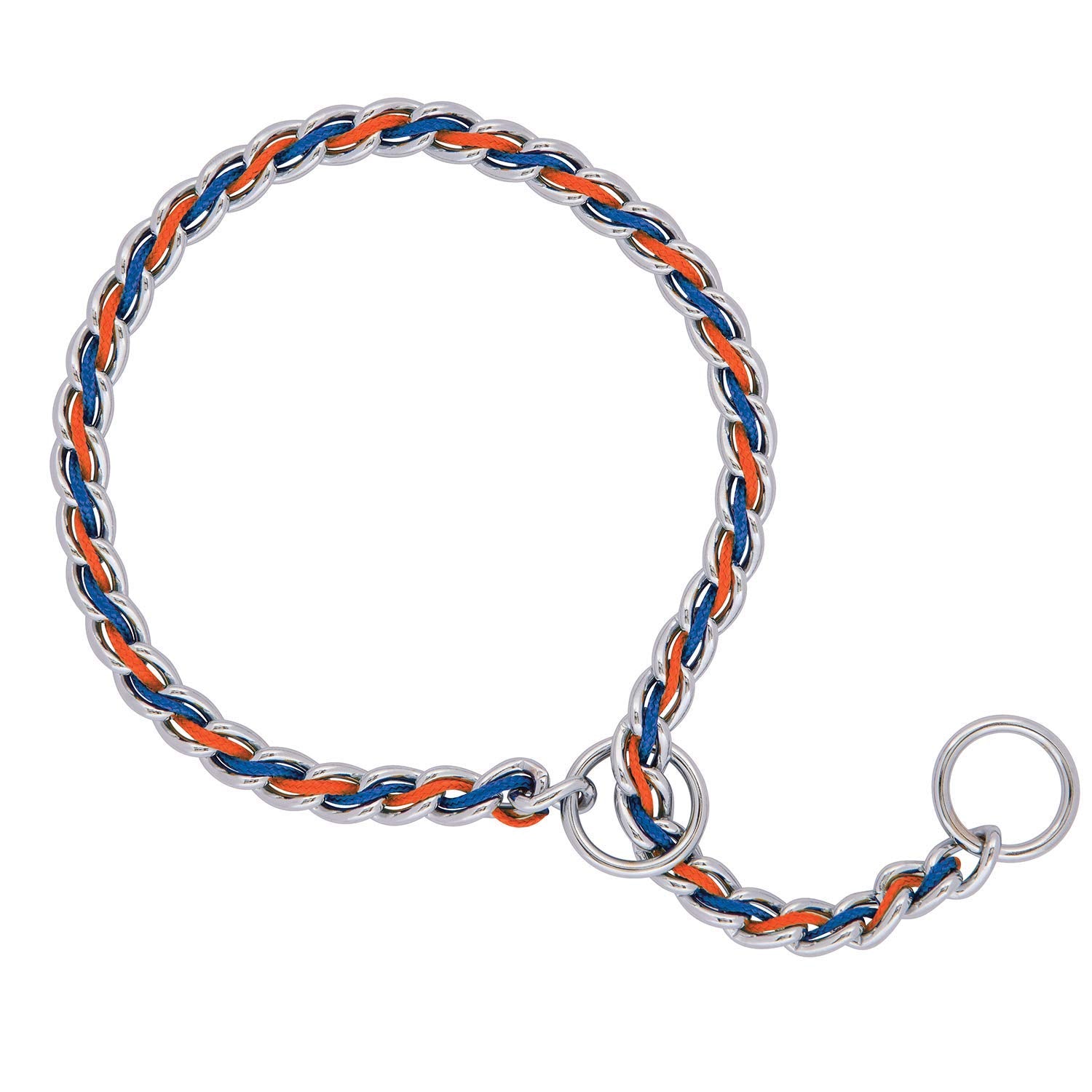 Weaver Leather Laced Chain Slip Collar - Hooves and Paws