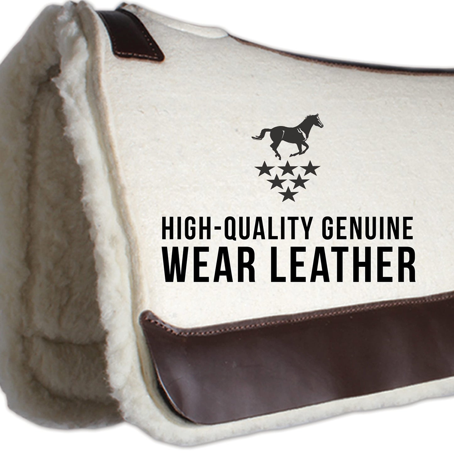 Professional's Choice 100% Wool Felt Contoured Saddle Pad - Pressure Relief & Comfort