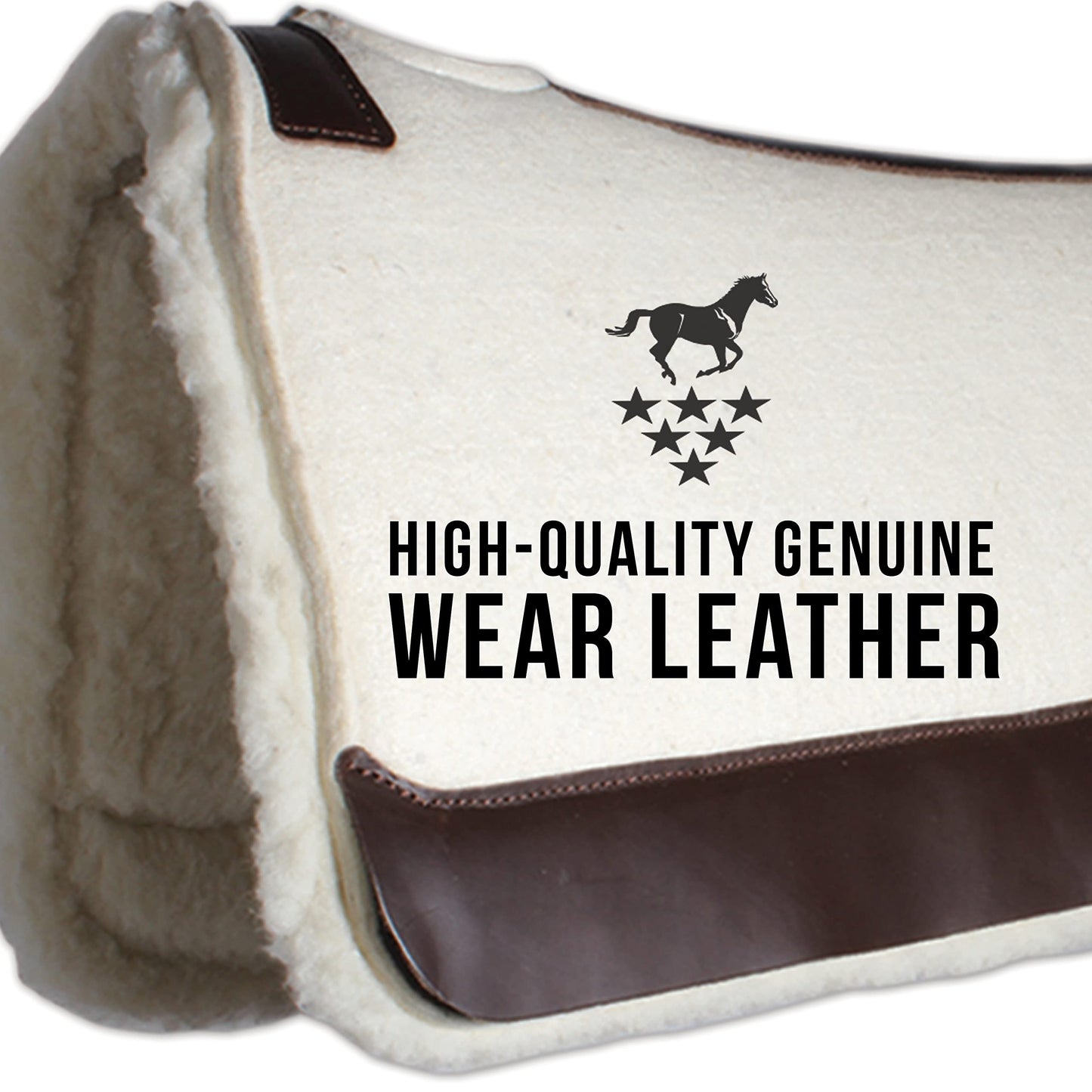 Professional's Choice 100% Wool Felt Contoured Saddle Pad - Pressure Relief & Comfort