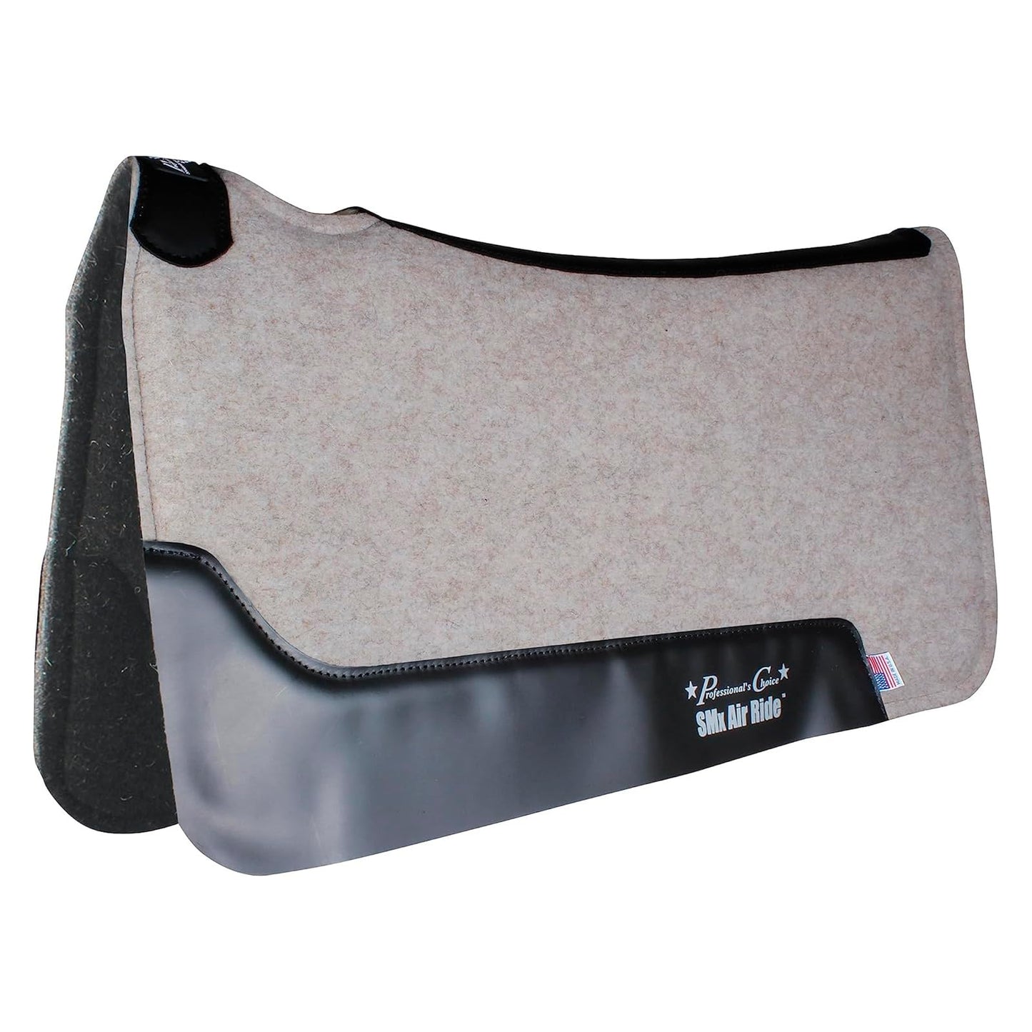 Professional's Choice Cowboy Air Ride Saddle Pad | Contoured Back Shock-Absorbing Breathable Moisture-Wicking Wool Felt Western Horse Riding Saddle Pad