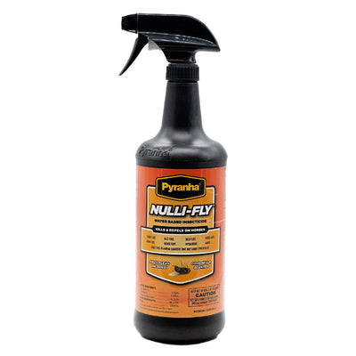 Pyranha Nulli-Fly Horse Fly Spray for Sensitive Skin - Kills & Repels Insects 32oz