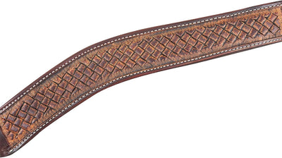 Martin Saddlery Breastcollar, 2-inch with Weave Tooled with Weathered Antique, Weathered Antique