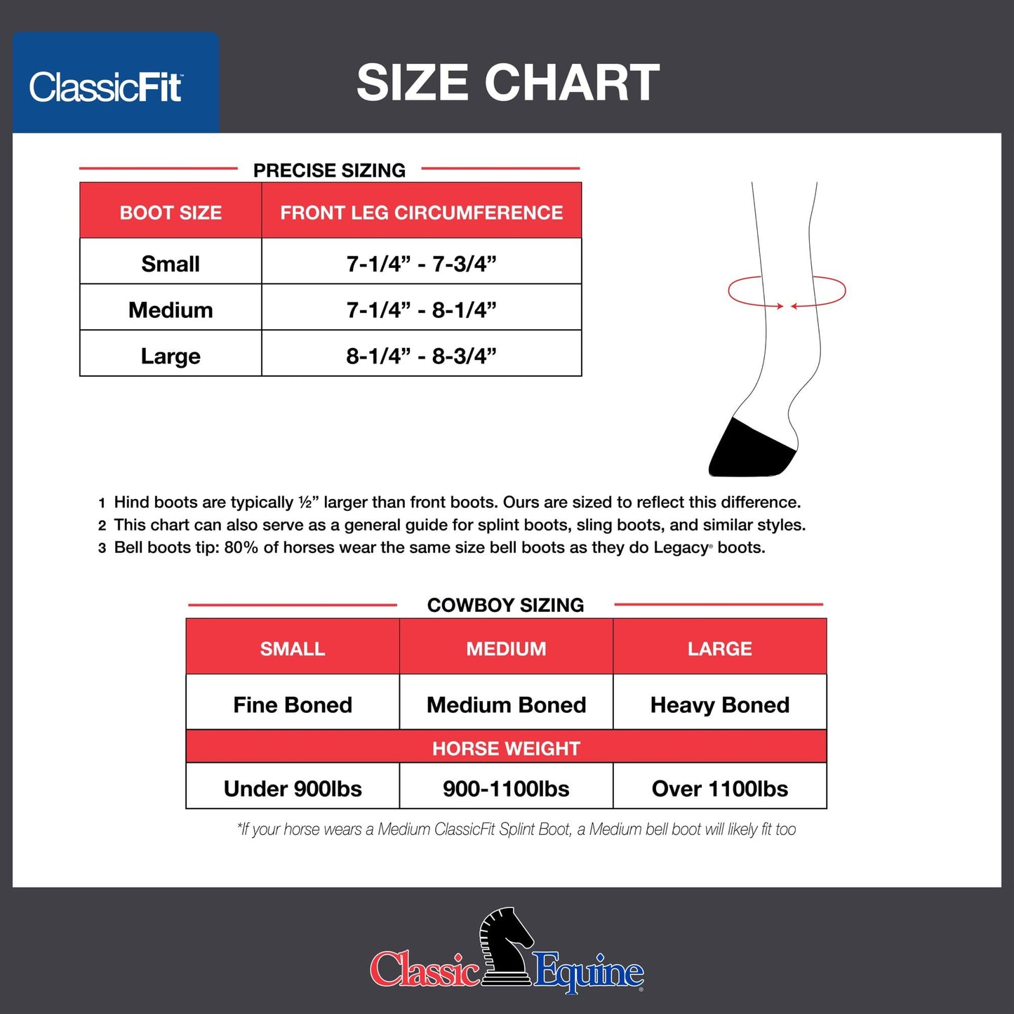 Classic Equine ClassicFit Sling Boot with Splint Pad Protection