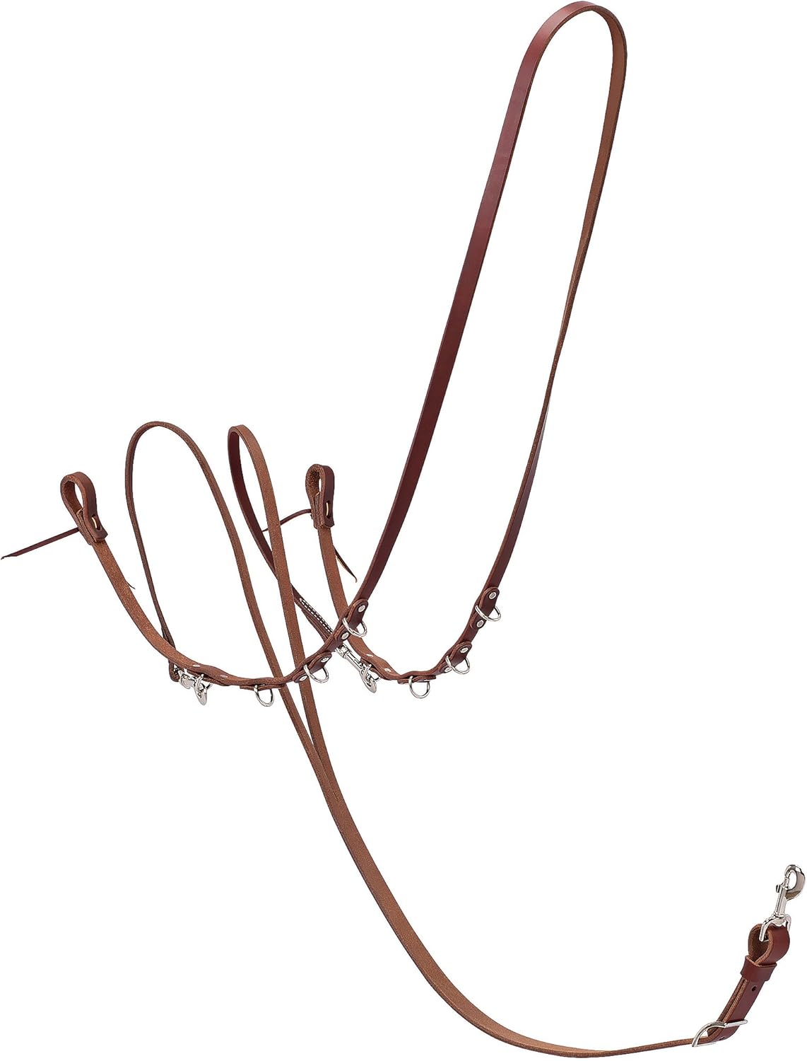 Weaver Leather Working Tack Roper/Barrel Style German Martingale, Golden Chestnut - Hooves and Paws