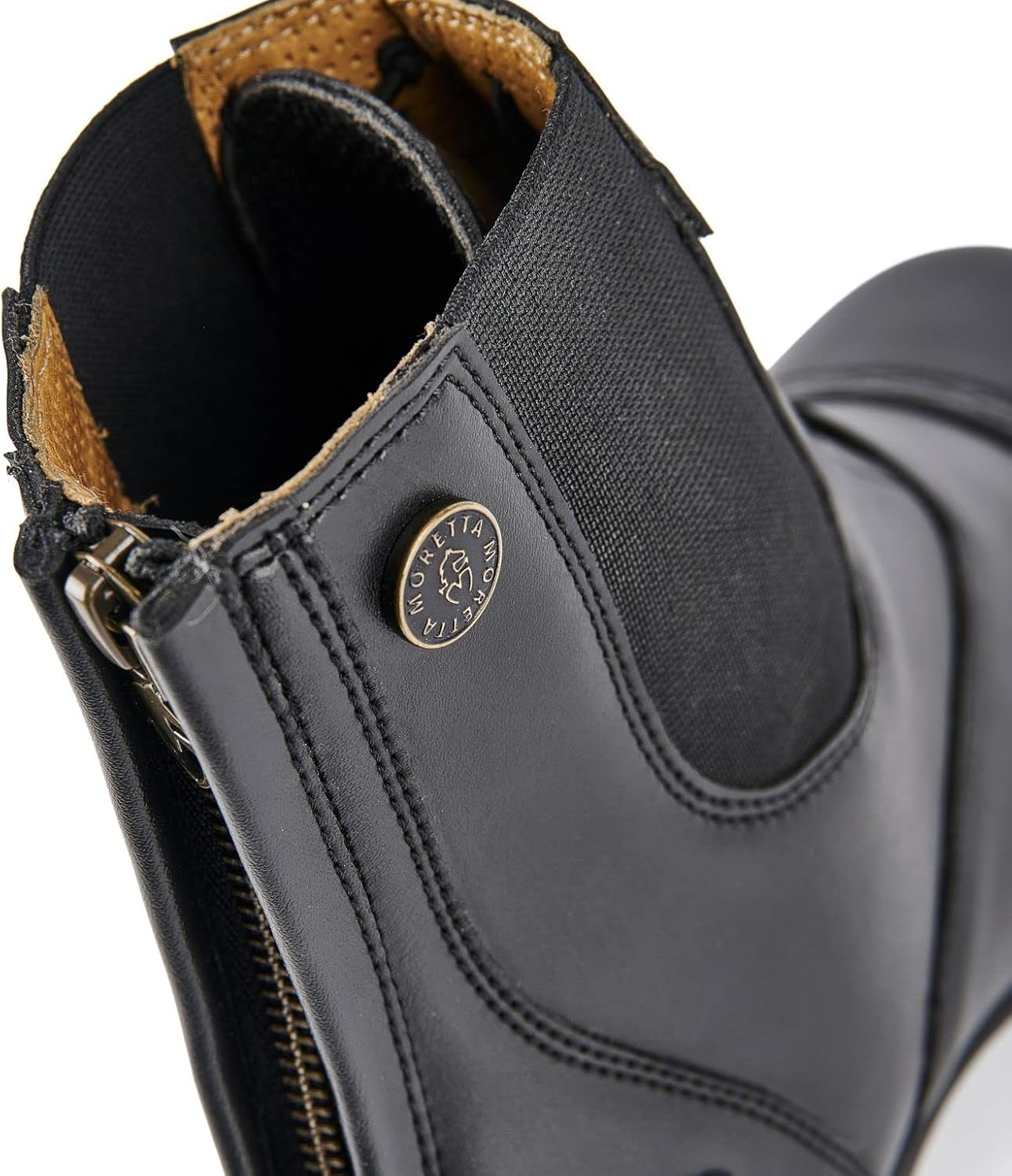 Shires Moretta Anita Women's Synthetic Leather Paddock Riding Boots - Mock Lace, Rear Zip, WickAway - Multiple Sizes