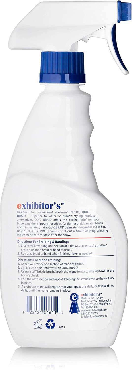 Exhibitor's Quic Braid for Total Mane & Tail Control 16 oz Spray (Sell out)