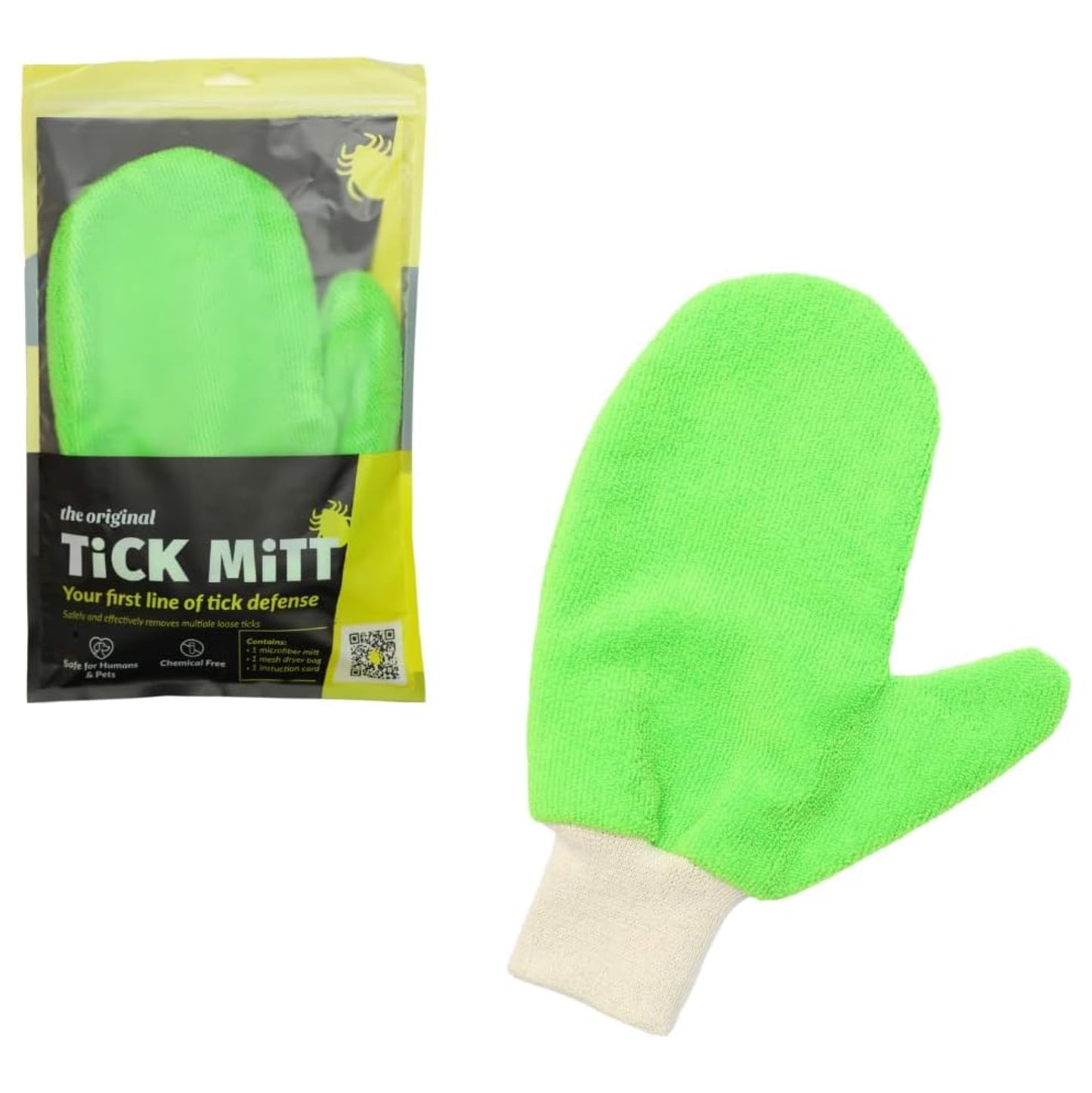TiCK MiTT Tick Removal Glove for Humans & Pets - Safely Remove Ticks Effortlessly, Chemical-Free, Durable, Portable Tick Management Tool for Outdoor Adventures & Everyday Use | Safely Remove Ticks Effortlessly, Chemical-Free, Durable, Portable Tick
