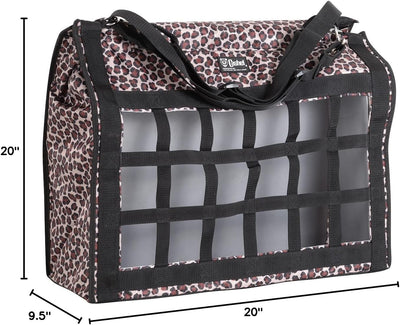 Cashel Slow Feed Top Load Hay Bag - Brown Leopard - Promotes Healthy Digestion