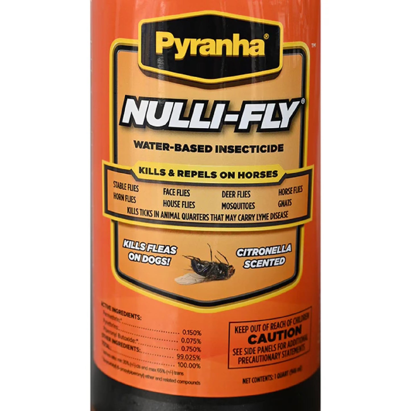 Pyranha Nulli-Fly Horse Fly Spray for Sensitive Skin - Kills & Repels Insects 32oz