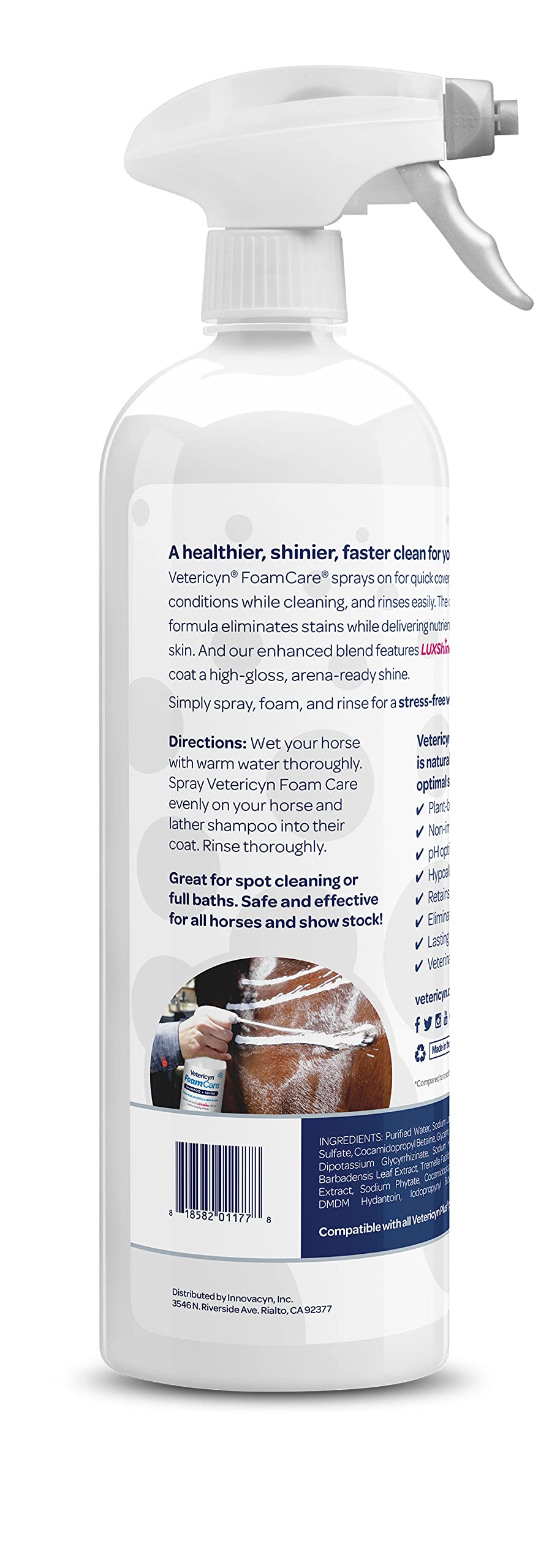 Vetericyn FoamCare Spray Shampoo – Instant Foam with Aloe
