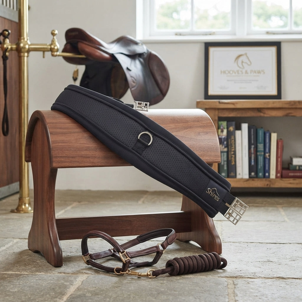 Lifestyle photo of Shires Arma Performance Atherstone Girth - Contoured English Girth - Multiple Sizes