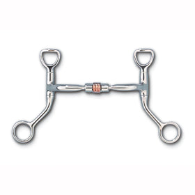 Myler MB 03 Comfort Snaffle Horse Bit - 5" Mouth Sweet Iron Mouthpiece with Copper Roller - Level 1 Independent Side Movement