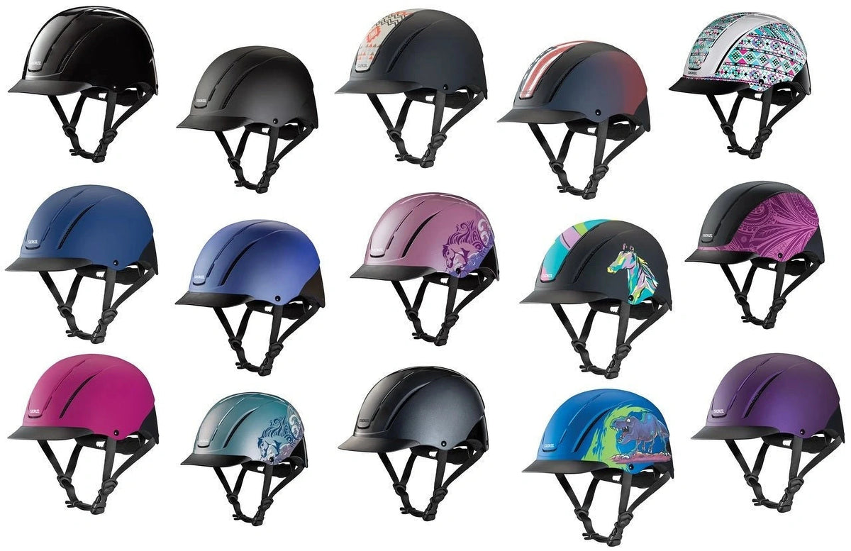 Troxel Spirit Low Profile Western Riding Helmet - Multiple Sizes - ASTM/SEI-Certified with DialFit System