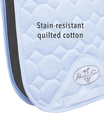 Professional's Choice VenTECH Dressage Saddle Pad with Faux Shearling Lining and Webbed D-Ring Straps | Universal Size | White