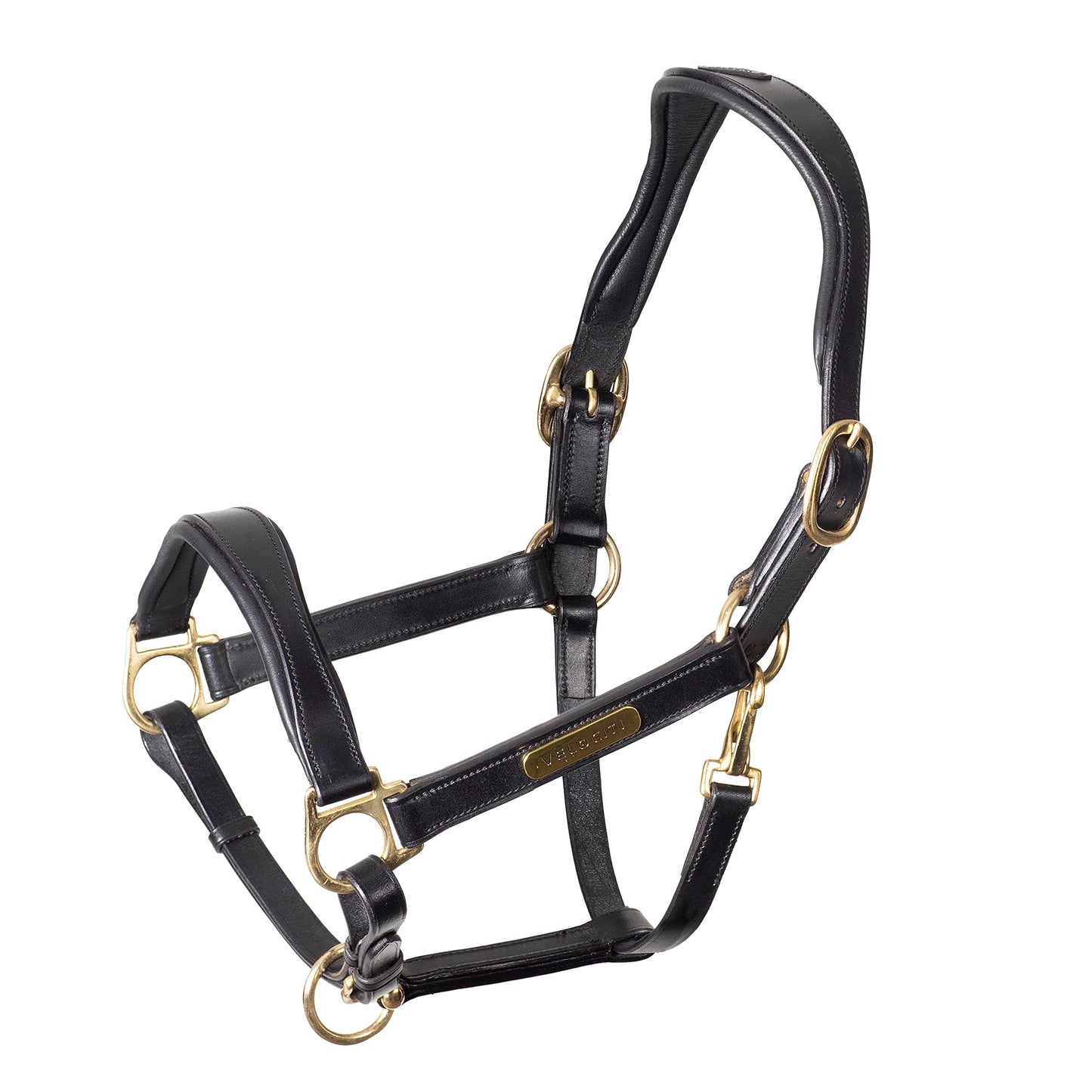 Shires Velociti Rapida Padded Leather Halter - FreedomFit Crown