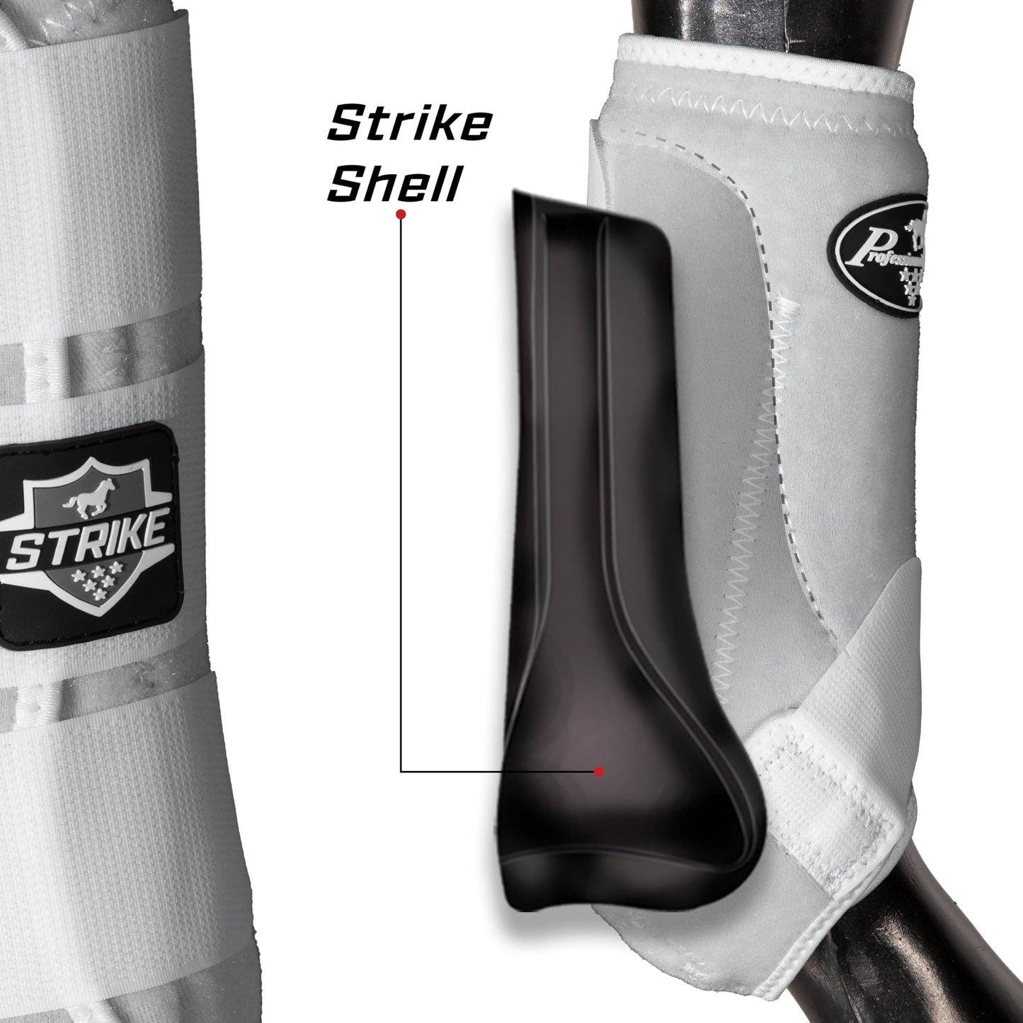 Professional's Choice Strike Sports Medicine Horse Boots (4-Pack) - 2XCool Lining & TPU Strike Shell - Multiple Sizes