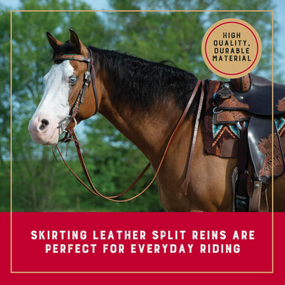 Weaver Leather Split Reins - 7ft Dark Oil | Premium Western Reins