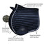 Professional's Choice VenTECH Satin English Jump Saddle Pad - Breathable Non-Slip - 21.5" Spine x 20.5" Drop