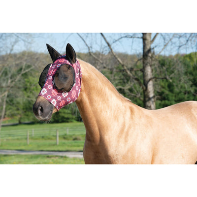 Weaver Leather Covered Ear Lycra Fly Mask, Large, Plaid Aztec (Sell out)
