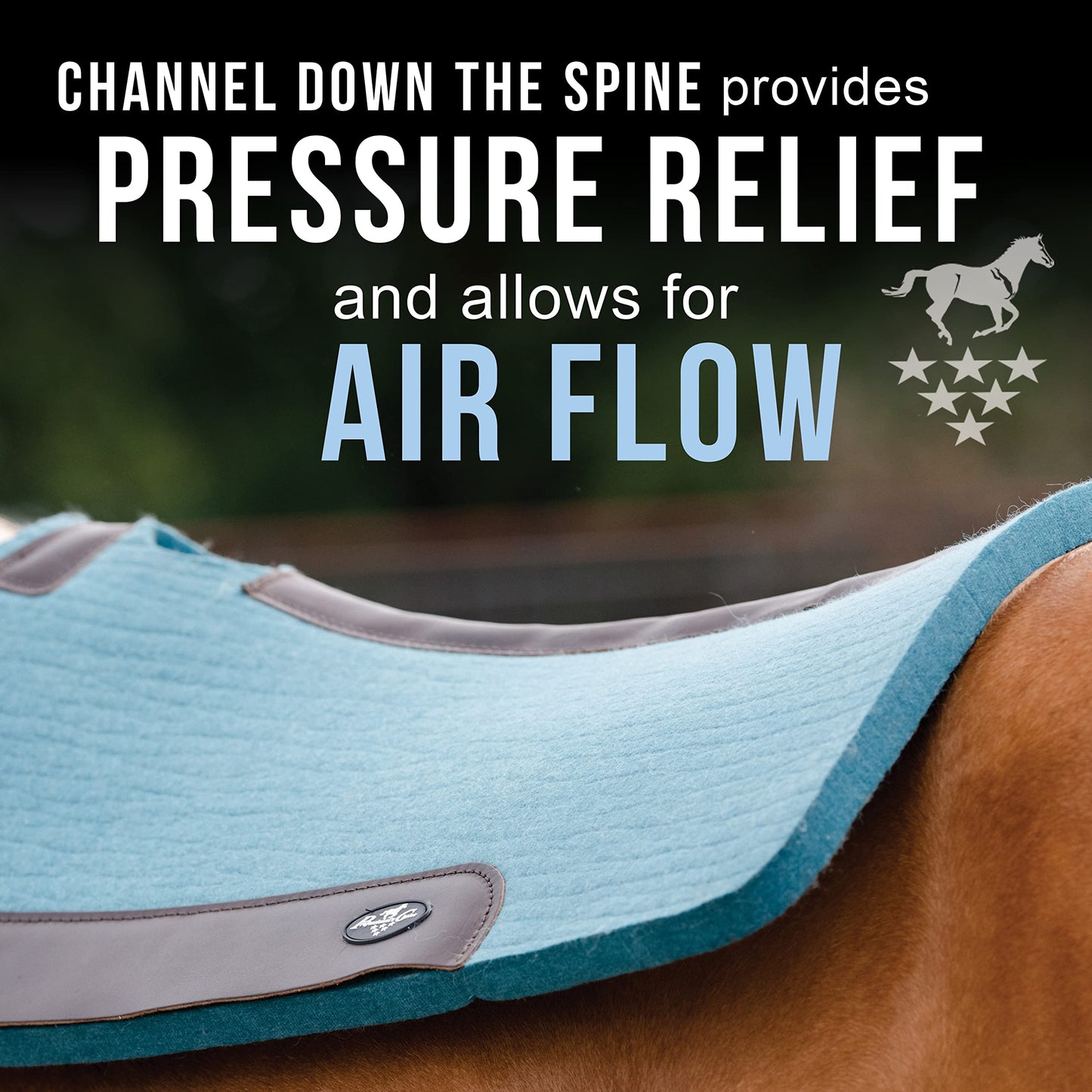 Professional's Choice 100% Wool Felt Contoured Saddle Pad - Pressure Relief & Comfort