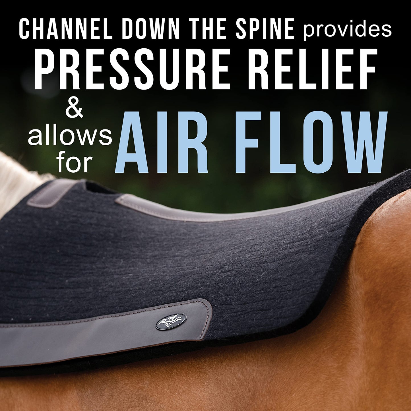 Professional's Choice 100% Wool Felt Contoured Saddle Pad - Pressure Relief & Comfort