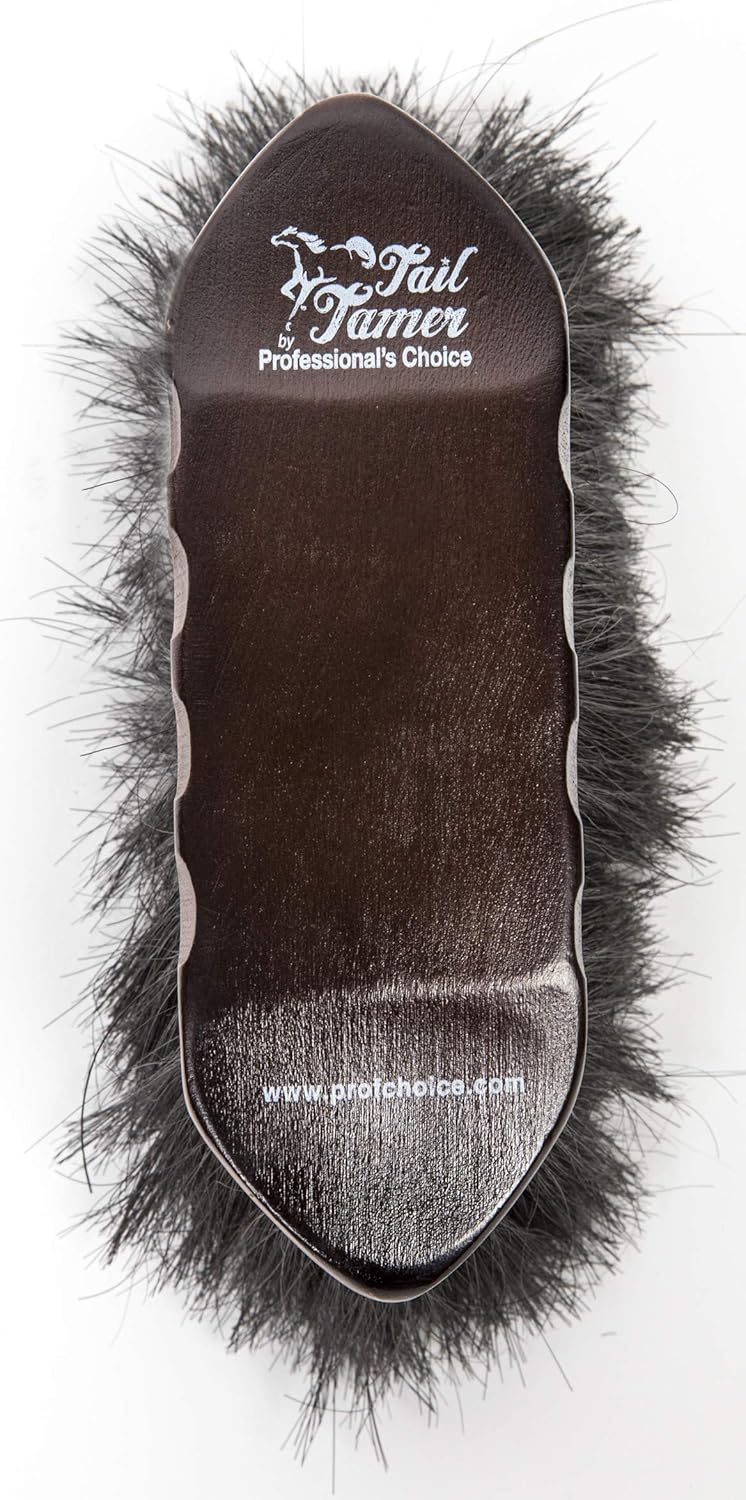 Professional's Choice Horsehair Grooming Brush - Long Bristle Wood Brush for Horses