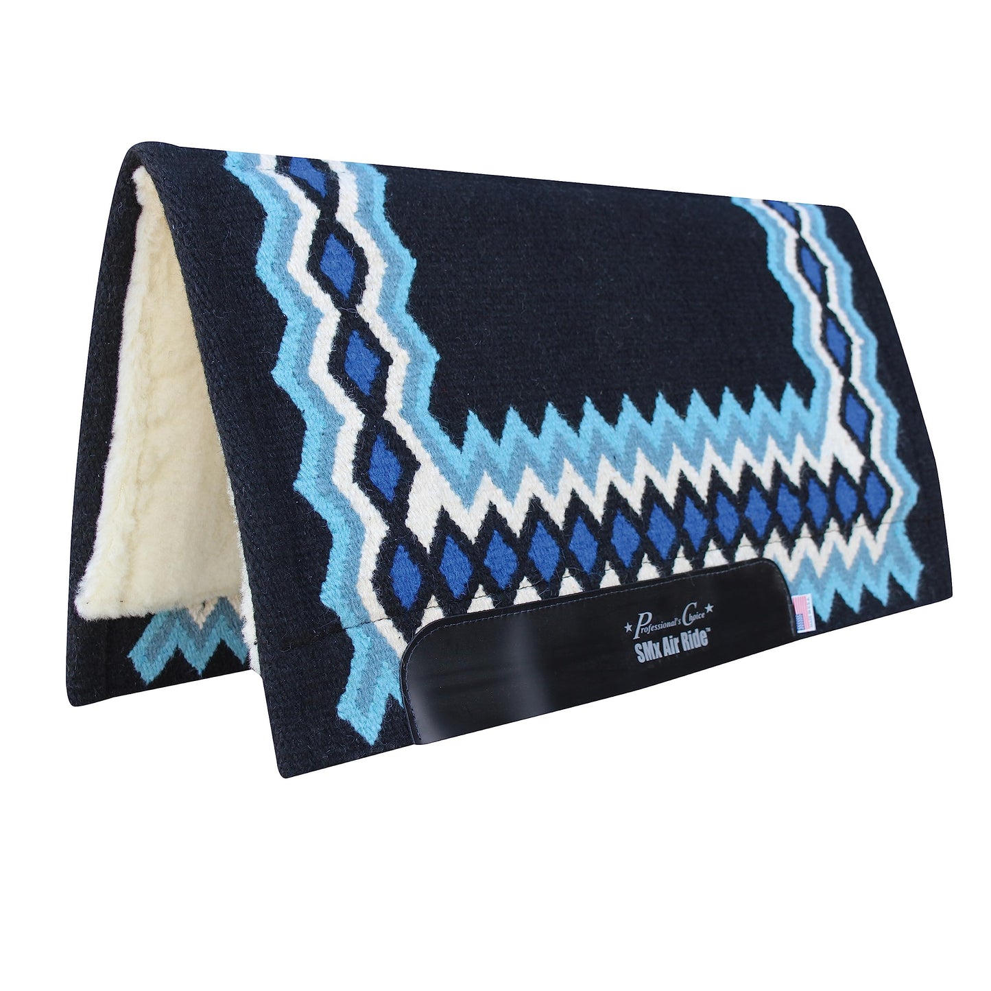 Professional's Choice SMX Heavy Duty Air Ride Shilloh Saddle Pad | 3/4" Breathable Core | 34" x 36" | Hand Woven 100% Navajo Wool 34" x 36"