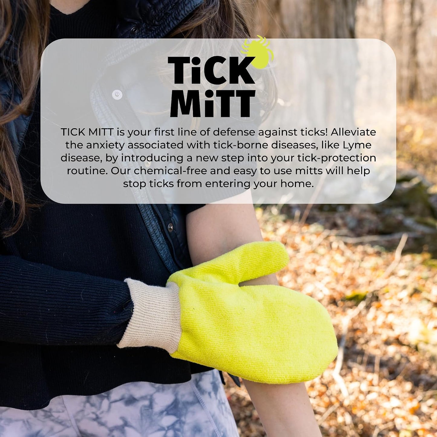 TiCK MiTT Tick Removal Glove for Humans & Pets - Safely Remove Ticks Effortlessly, Chemical-Free, Durable, Portable Tick Management Tool for Outdoor Adventures & Everyday Use | Safely Remove Ticks Effortlessly, Chemical-Free, Durable, Portable Tick