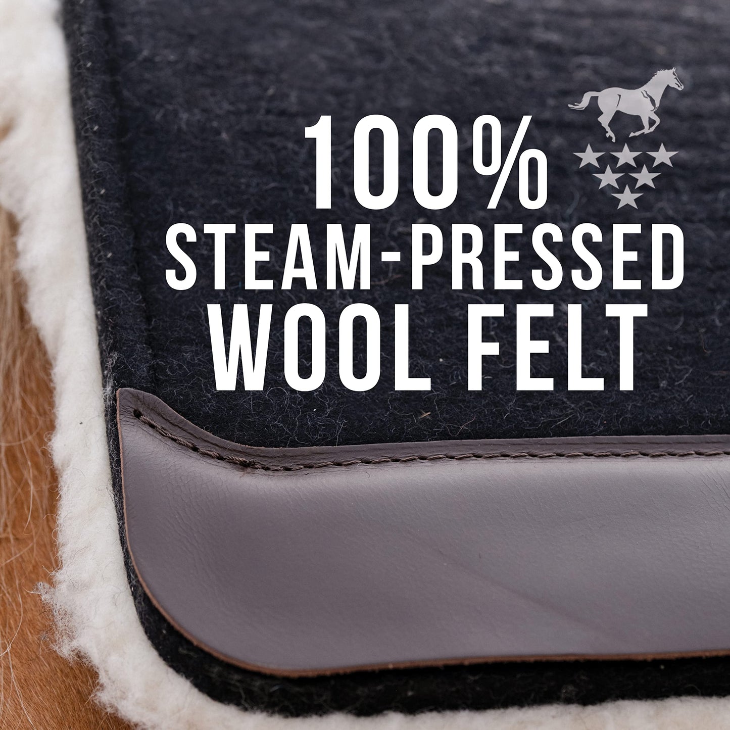Professional's Choice 100% Wool Felt Contoured Saddle Pad - Pressure Relief & Comfort
