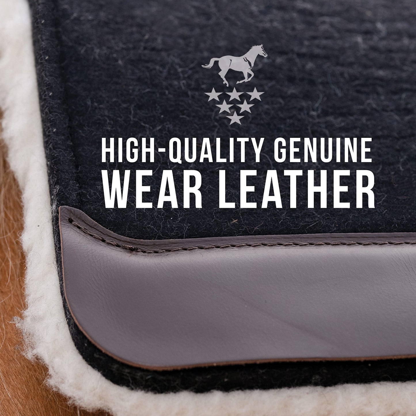 Professional's Choice 100% Wool Felt Contoured Saddle Pad - Pressure Relief & Comfort