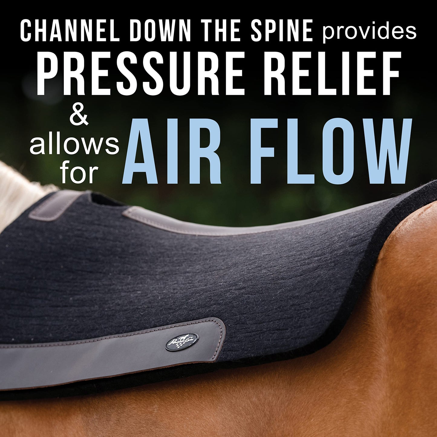 Professional's Choice 100% Wool Felt Contoured Saddle Pad - Pressure Relief & Comfort