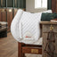Lifestyle photo of Shires Arma SupaFleece Fully Fleece-Lined Saddle Shaped Pad - Moisture Wicking & Machine Washable - Multiple Sizes