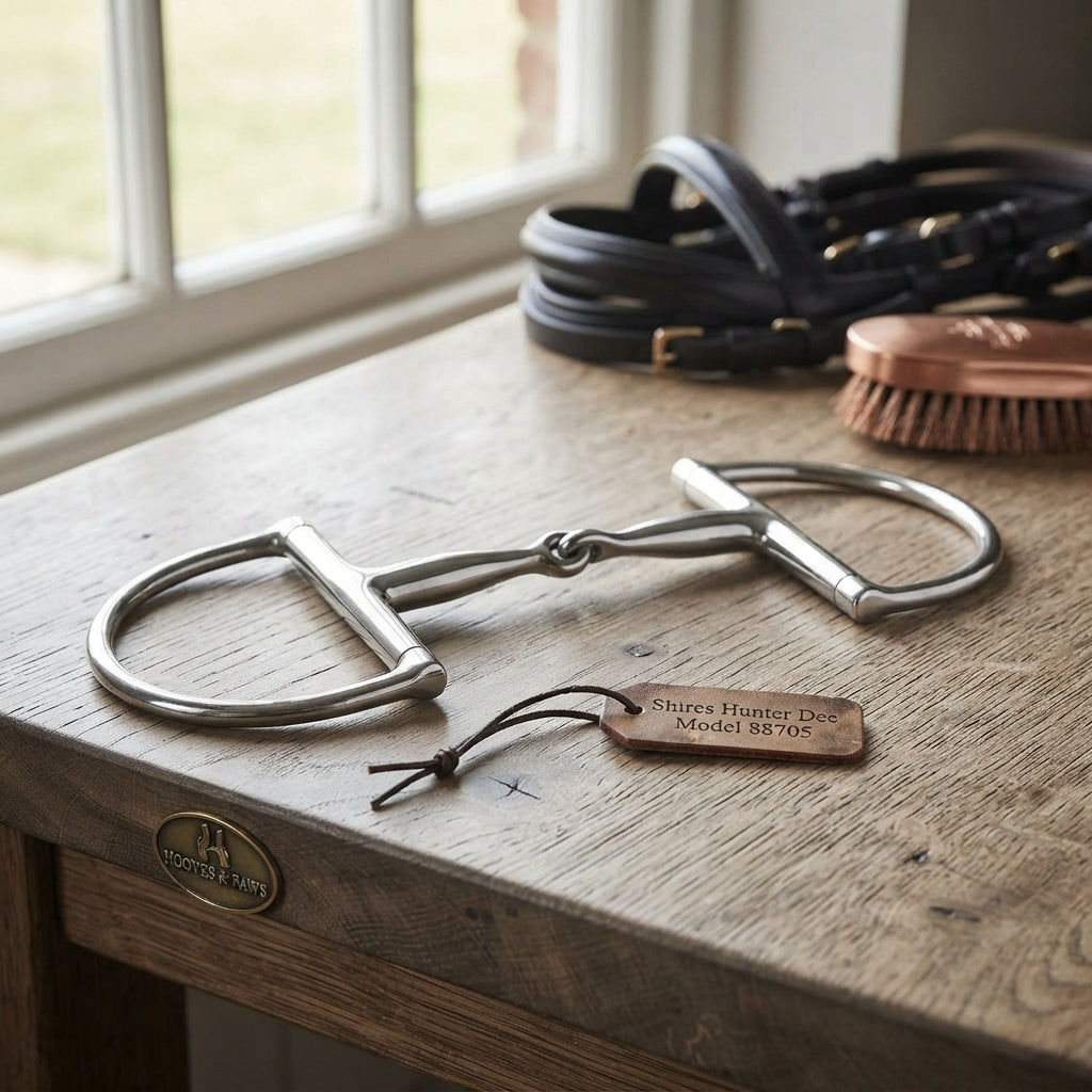 Lifestyle photo of Shires Hunter Dee Slow Twist Bit - Stainless Steel Horse Bit - Model 88705