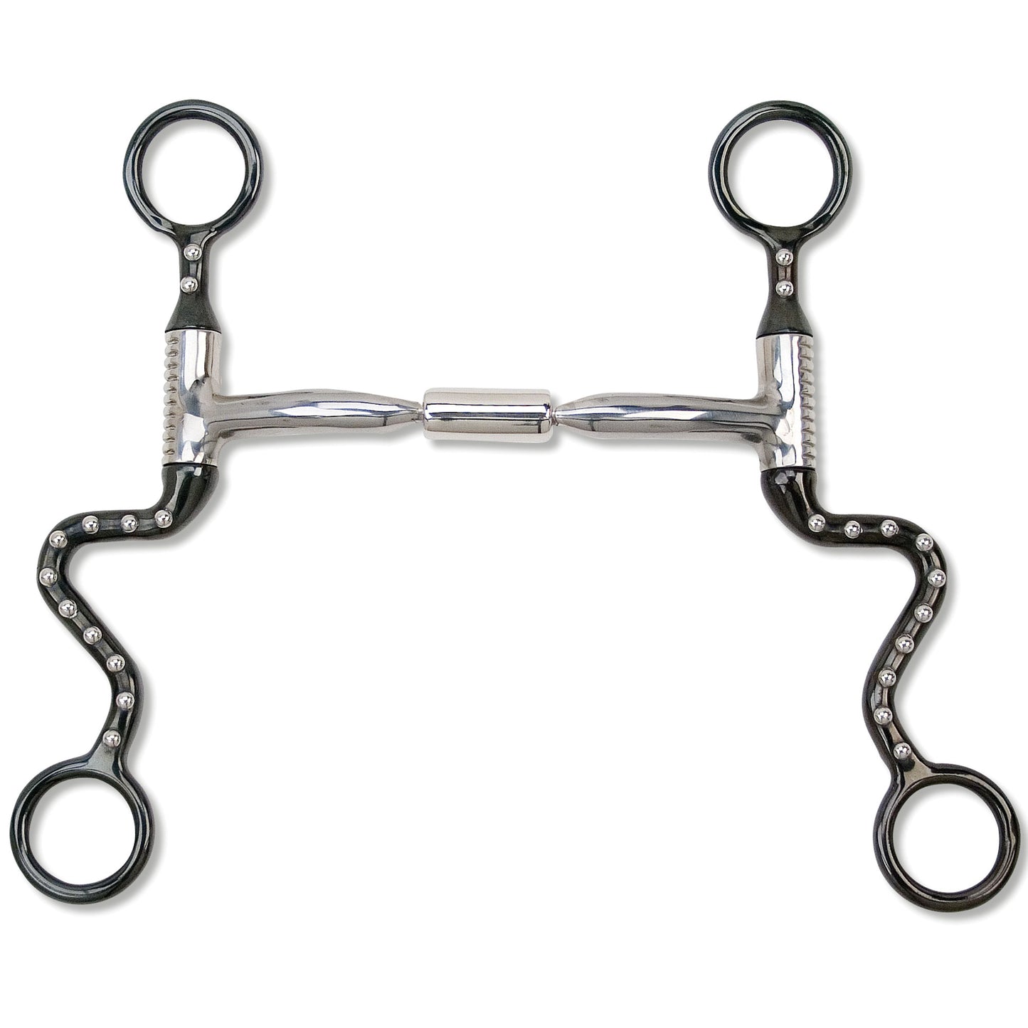 Myler Black Steel Seven Shank with Comfort Snaffle Wide Barrel MB 02 89 - 13025 - Hooves and Paws