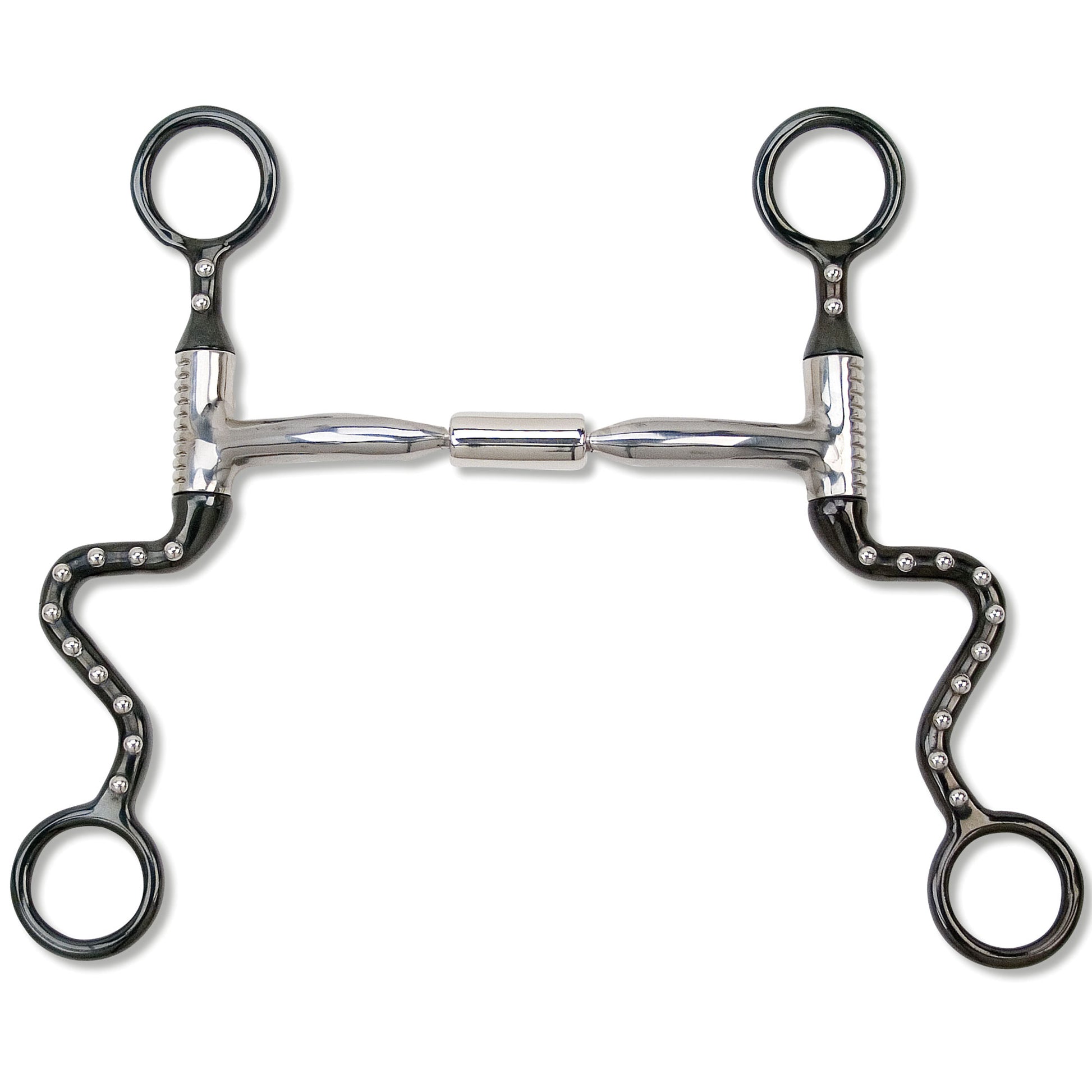 Myler Black Steel Seven Shank with Comfort Snaffle Wide Barrel MB 02 89 - 13025 - Hooves and Paws