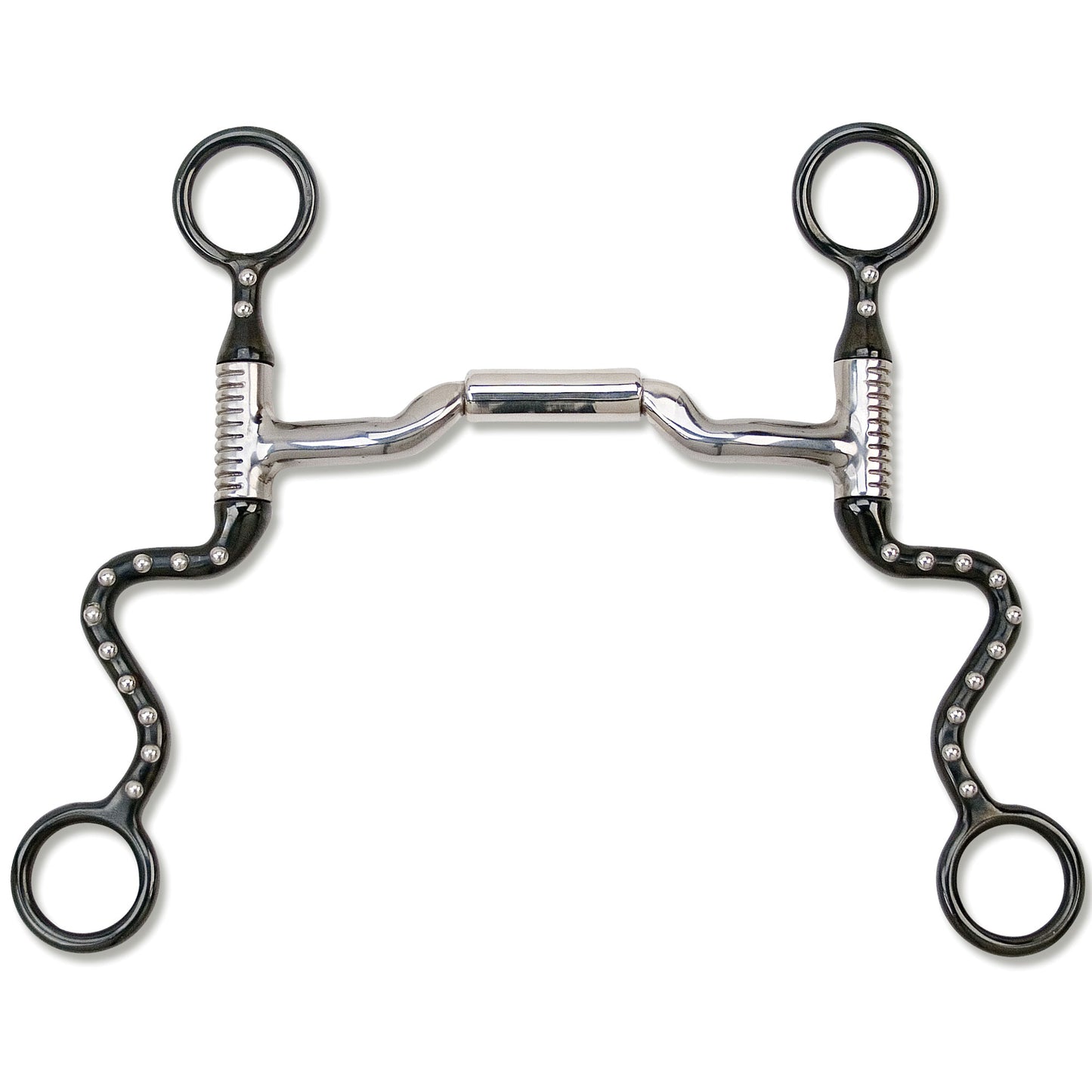 Myler Black Steel Seven Shank with Mullen Low Ported Barrel MB 06 89 - 13065 - Hooves and Paws